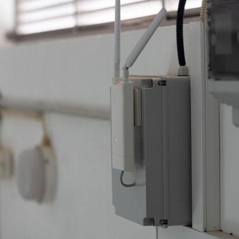 Weatherproof electrical box with cables and conduit