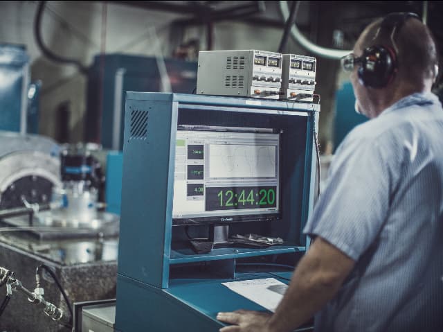 Lab technician in defense testing lab